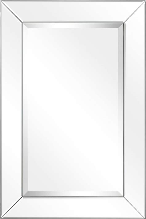 buy empire art direct solid wood frame wall mirror covered with beveled mirror panels 1