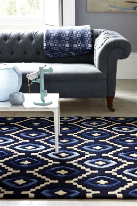 Navy Blue Rugs And Accessories Mad About The House