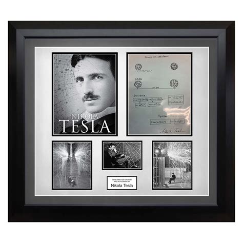 Signed Framed Equation Collage Nikola Tesla The History Makers
