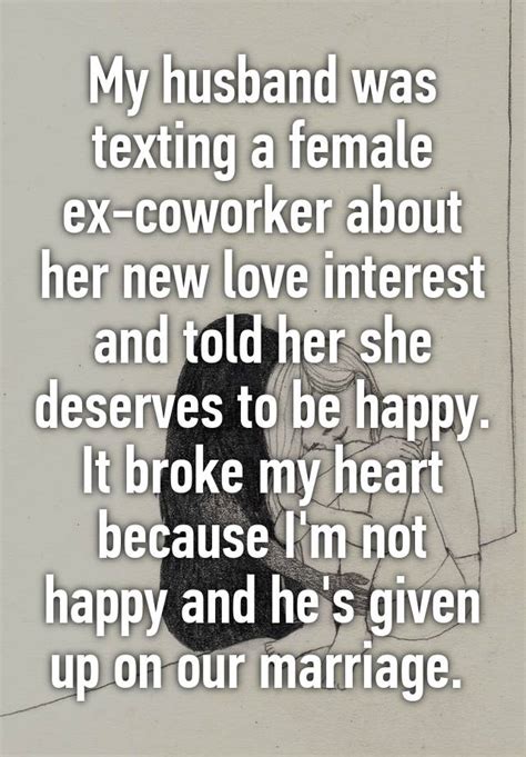 My Husband Was Texting A Female Ex Coworker About Her New Love Interest