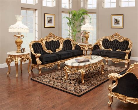Aarsun Woods Traditional Wooden Designer Royal Black Sofa Set For Home Living Room Id