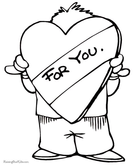 preschool valentine day coloring pages