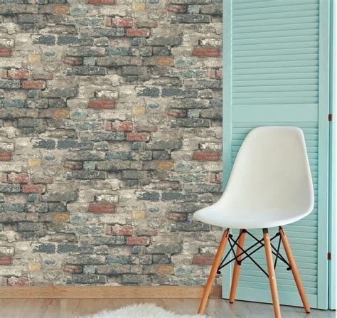 Old Reclaimed Exposed Brick Wallpaper Peel Stick Adhesive Etsy In