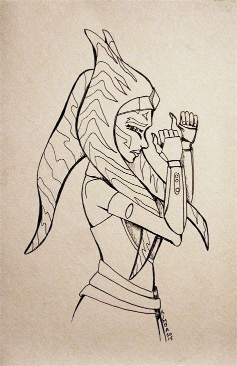 How To Draw Ahsoka Tano From Star Wars Printable Step By Step Drawing Images And Photos Finder
