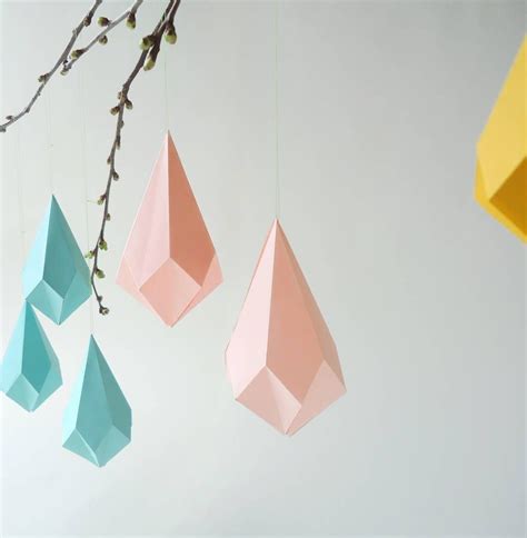 Origami Tutorial Geometric Origami Template Crystal Origami Pinterest