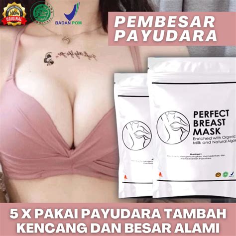 jual pengencang pembesar payudara yang kendur perfect breast mask original 100 alami halal bpom