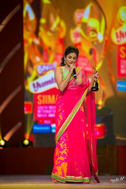 Actress Priyamani In Pink Saree At Siima Awards Stylish Designer