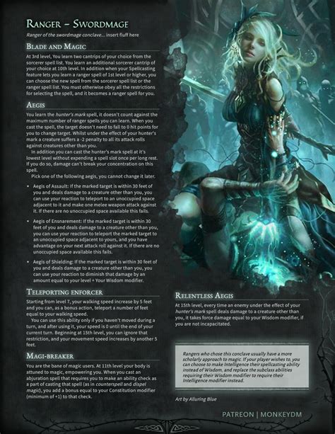 Each of the swordmage archetypes has a unique feature, the swordmage aegis, modeled after unearthed arcana's stone sorcerer, as well as 4th edition's own swordmage feature. Swordmage - teleport around the battlefield and slaughter your enemies - Straight for 4e ...