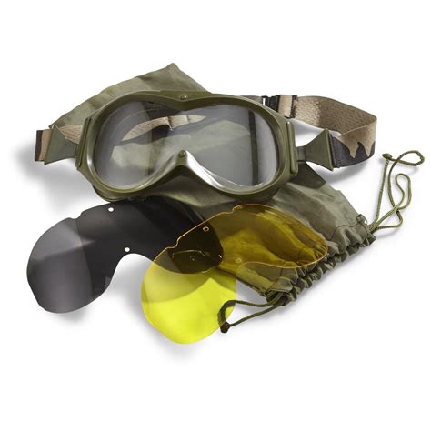 french military surplus bolle goggles with extra lenses new 640849 military eyewear at