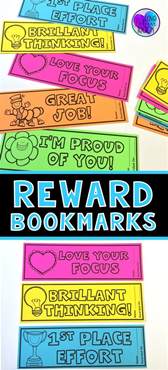 Reward Bookmarks Positive Reinforcement Classroom Incentives