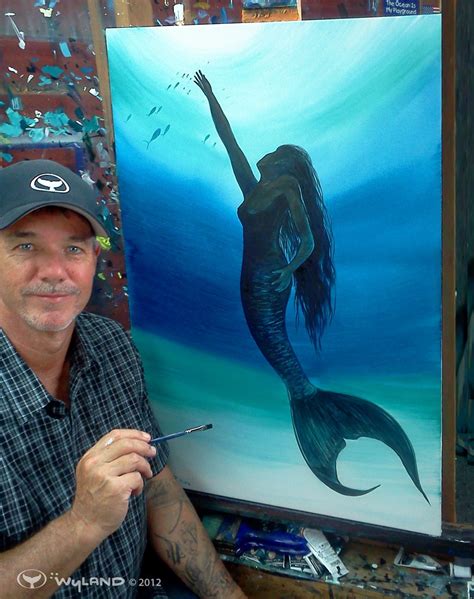 love the feeling of this piece and love wyland his eyes are gorgeous artist wyland mermaid
