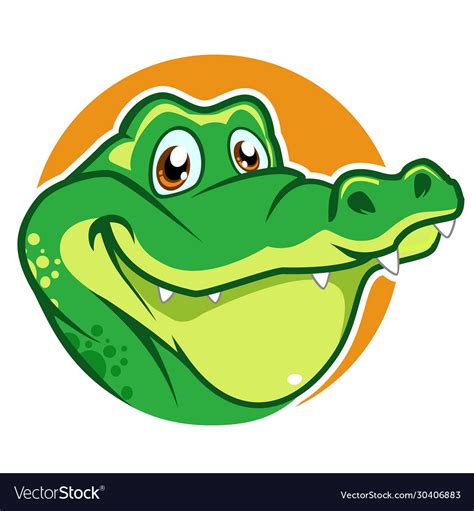 Crocodile Head Cartoon In Royalty Free Vector Image