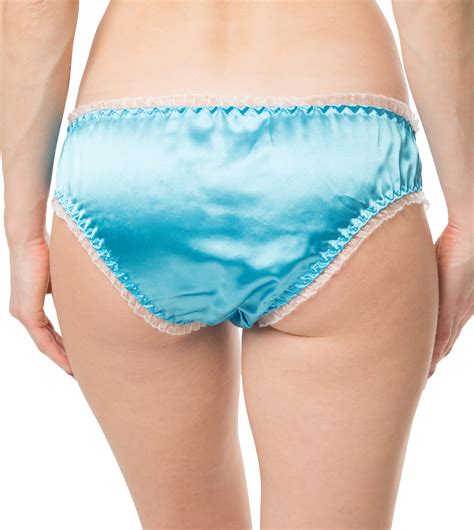 Sexy Satin Frilly Sissy Panties Bikini Knicker Underwear Briefs UK Size