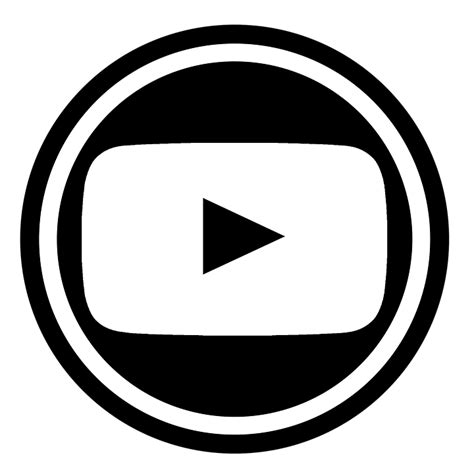 Youtube Logo Black And White Png