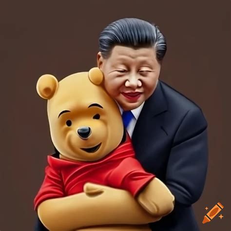 Xi Jinping Cuddling Winnie The Pooh On Craiyon