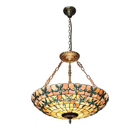 tiffany style stained glass hanging lamp vintage mediterranean shell pendant light handcrafted