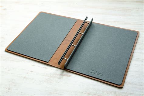 A4 Screw Post Leather Portfolio Binder Open Handco Leather Portfolio