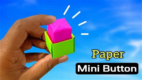 Paper Mini Button Pop Up Button Playing Origami Button Toy No Glue