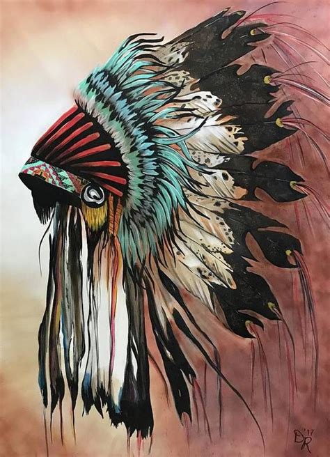 Headdress2 Poster By Kerri Fields Native American Drawing Native American Paintings Native