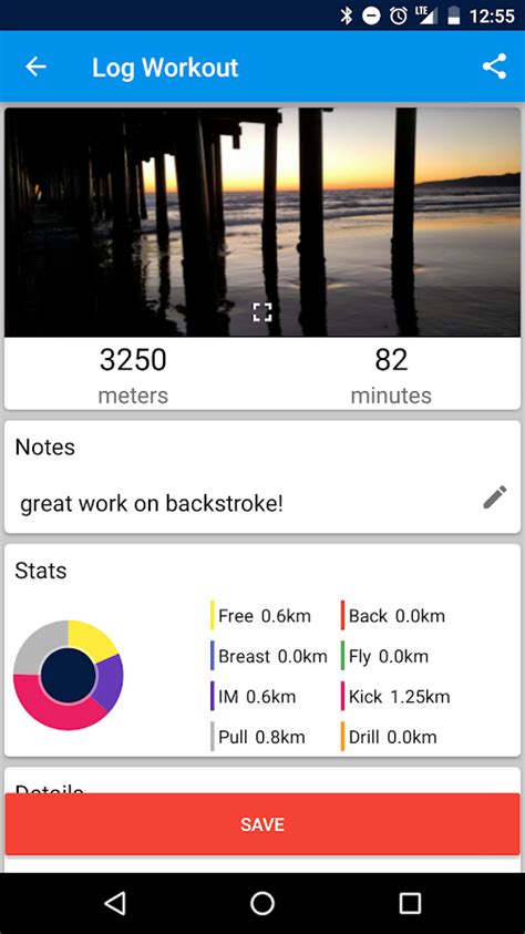 I want the app to use a calender and when the user clicks on a the box of the date they want edited, they are able to add an exercise and how many reps and sets they completed. MySwimPro Swimming Workout Log - Android Apps on Google Play