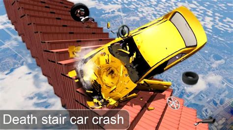Beam Drive Crash Death Stair Car Crash Accidents Beamng Drive