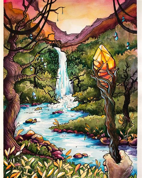 Mystical Adventure Watercolor On Paper 2019 Rart