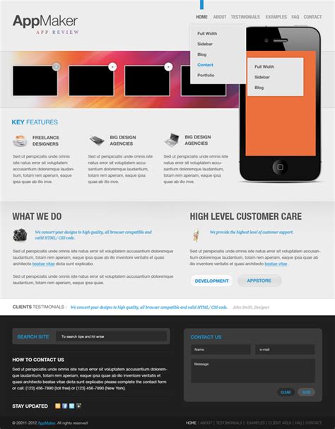 Check out our great collection of psd web templates. Fresh Free PSD Website Templates | Freebies | Graphic ...