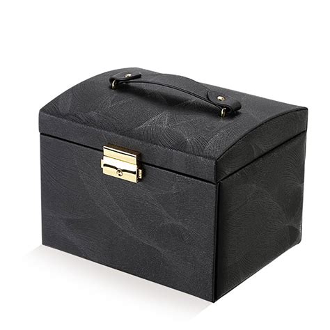 Firlar Classical Three Layer Storage Jewelry Box With Mirror Portable