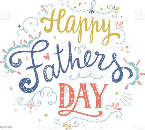 Happy Fathers Day Vector Card Stock Illustration Download Image Now
