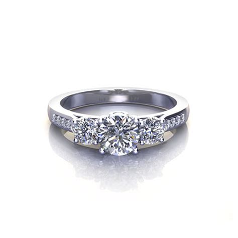 Three Stone Filigree Engagement Ring Jewelry Designs