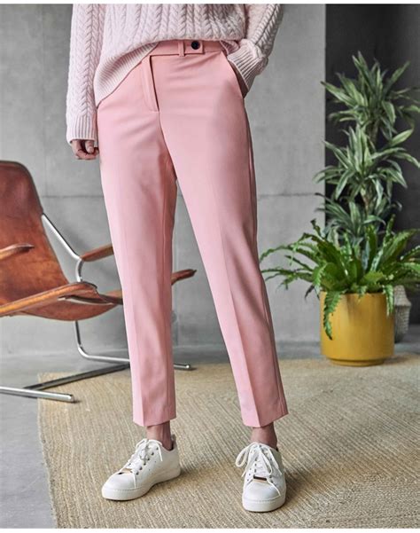 Pink Tailored Ankle Length Trouser Pure Collection