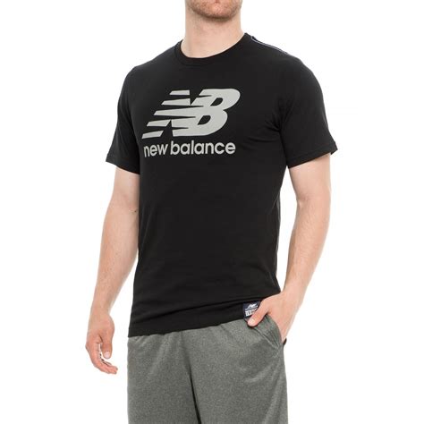 New Balance Essential Plus Logo T Shirt In Black For Men Lyst