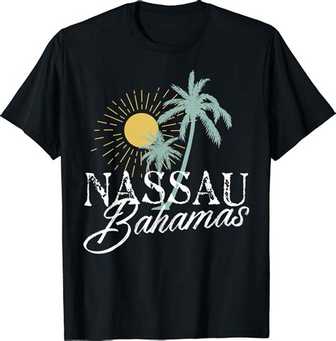Nassau Bahamas Vintage Printed Sunset T T Shirt