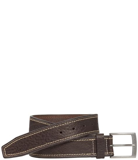 Johnston And Murphy Mens Double Contrast Stitched Belt Dillards