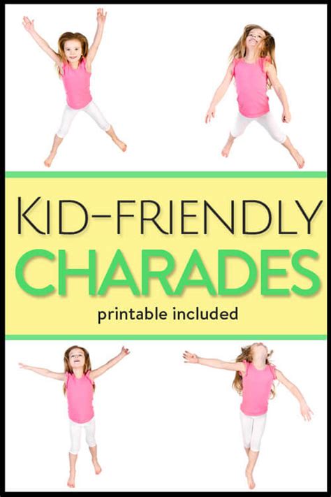 Charades For Kids With Printable Game Cards