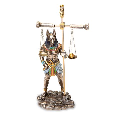 Anubis Holding Scale Sculpture Creations And Collections