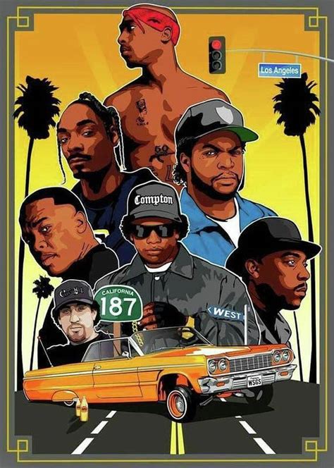 West Coast Hip Hop Legends 2 Poster By Michael Stout