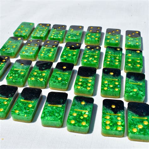 Jamaican Themed Dominoes • Jamaican Flag Dominos • Double Six Dominos