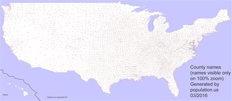 US counties population