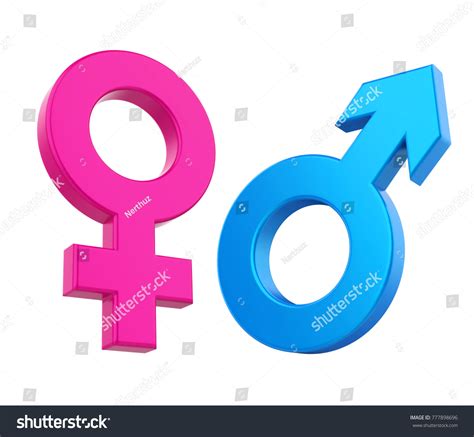 female male gender symbol isolated 3d 스톡 일러스트 777898696 shutterstock