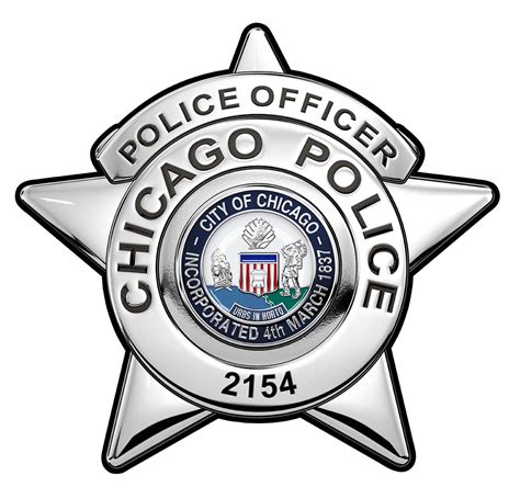 Chicago Police Department Police Officer Badge All Metal Sign With