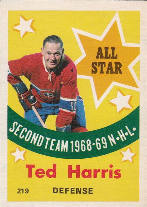 Ted Harris 1969 70 O Pee Chee 219