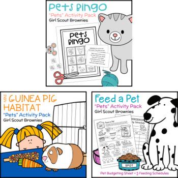 Brownie pet badge, was a fun badge to complete with my brownie girls, they learned about pets, their homes, what they eat, where their from and my girls enjoy playing games and doing crafts. Girl Scout Brownies - "Pets" Activity Pack Bundle - All 5 ...