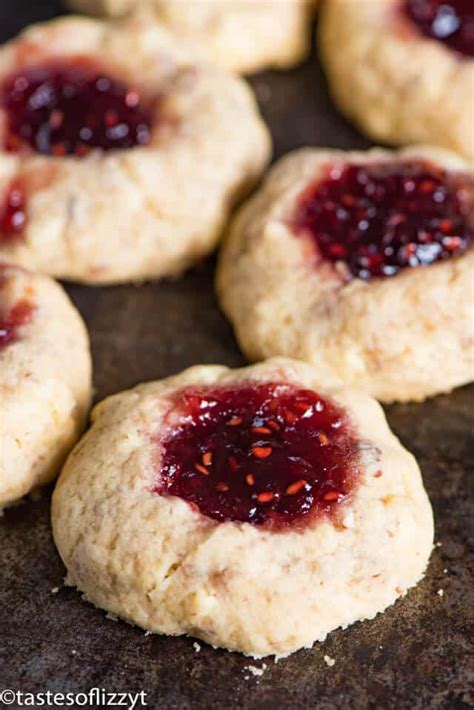 Raspberry Almond Thumbprint Cookies Recipe Easy Fruit Filled Cookies