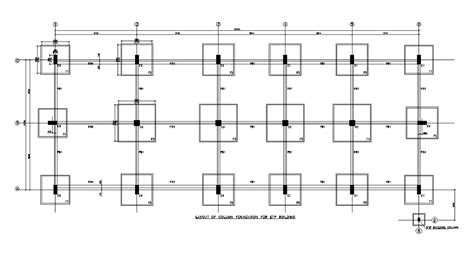 Layout Of Column Foundation For Etp Building Has Given In This 2d