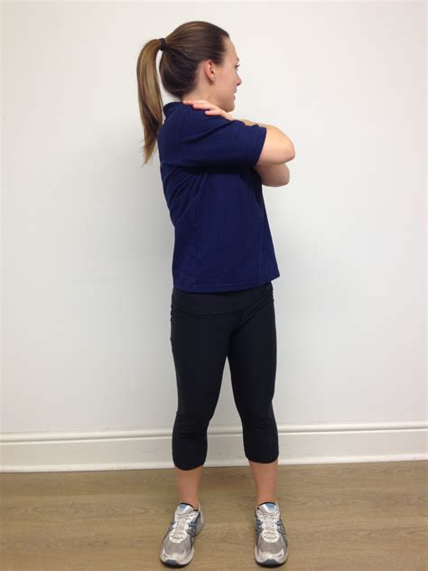 Thoracic Spine (Mid-Back) Rotation Stretch; Standing - G4 Physiotherapy ...