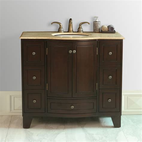 This free standing vanity includes two soft closing doors with brushed nickel hardware that adds a modern appeal. Clearance - $340 Stufurhome Grand Cheswick 40" Single ...