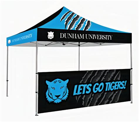 Custom Half Sidewall Banner For Canopy Tent Post Up Stand