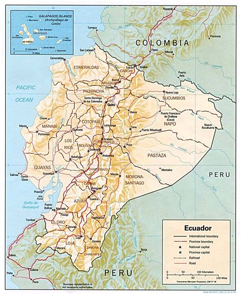 Map Of Ecuador Relief Map Online Maps And Travel