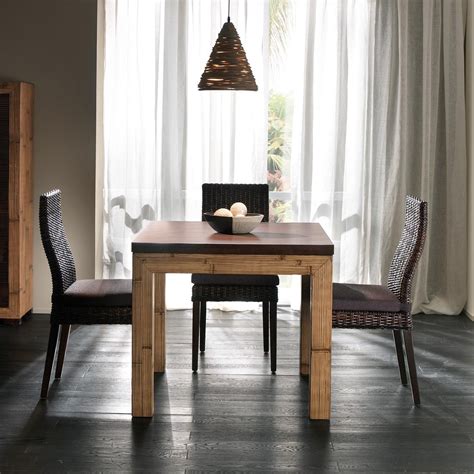 Cette table de salle a manger blanche design est extensible grâce à sa rallonge couleur chêne doré. Indah, table salle à manger fixe ou avec rallonge ...